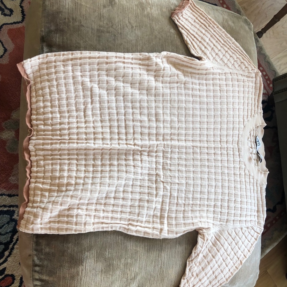 Zara knit cream top